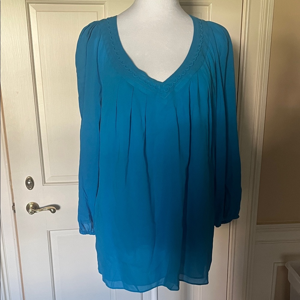 Diane Von Furstenberg Teal Blouse
